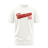 Custom White Coral Red T-Shirt
