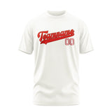 Custom White Orange Red T-Shirt