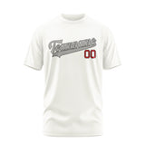 Custom White Gray T-Shirt