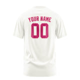 Custom White Pink T-Shirt