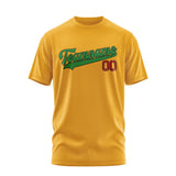 Custom Yellow Emerald Green T-Shirt