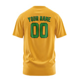 Custom Yellow Emerald Green T-Shirt