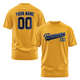 Custom Yellow Navy T-Shirt