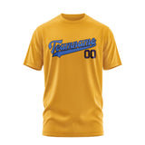 Custom Yellow Sky Blue T-Shirt