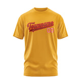 Custom Yellow Coral Red T-Shirt