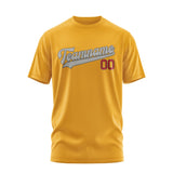 Custom Yellow Gray T-Shirt