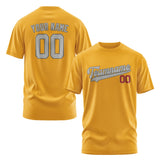 Custom Yellow Gray T-Shirt