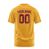 Custom Yellow Crimson Red T-Shirt