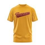 Custom Yellow Crimson Red T-Shirt