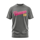Custom Dark Grey Pink T-Shirt