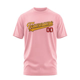 Custom Light Pink Yellow T-Shirt