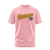 Custom Light Pink Yellow T-Shirt