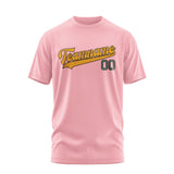Custom Light Pink Yellow T-Shirt