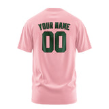 Custom Light Pink Green T-Shirt