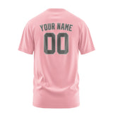 Custom Light Pink Dark Grey T-Shirt