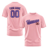Custom Light Pink Light Purple T-Shirt