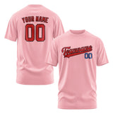 Custom Light Pink Red T-Shirt