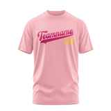 Custom Light Pink Pink T-Shirt