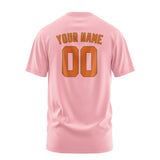Custom Light Pink Orange T-Shirt