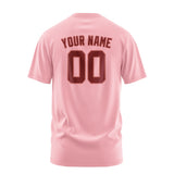 Custom Light Pink Crimson Red T-Shirt