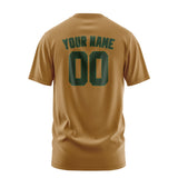 Custom Khaki Dark Green T-Shirt