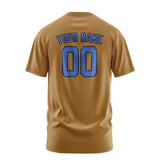 Custom Khaki Sky Blue T-Shirt