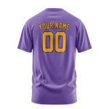Custom Light Purple Yellow T-Shirt