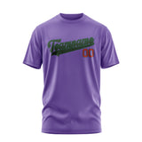 Custom Light Purple Dark Green T-Shirt