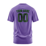 Custom Light Purple Dark Green T-Shirt