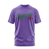 Custom Light Purple Blue Green T-Shirt