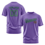 Custom Light Purple Blue Green T-Shirt