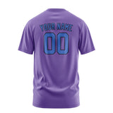 Custom Light Purple Sky Blue T-Shirt