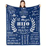 Blanket for Son Gifts, “El Mejor Hijo del Mundo”, From Parents, Birthday, Christmas, Graduation, Inspirational Motivational