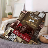 Gifts for Labrador Blanket, “First Thing I See Every Morning Is a Labrador Who Loves Me”, From Dog Lover, Birthday, Christmas, Everyday Encouragement, Inspirational