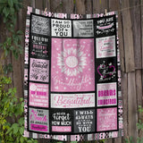 Blanket for Granddaughter Gifts - To my Granddaughter - From Grandma Grandpa, Birthday Christmas Graduation, Inspirational Motivational