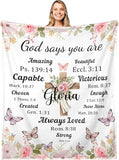 Blanket for Daughter Gifts, “You Are Chosen Made for a Purpose a Child of God”, From Mom Dad Parents, Birthday Christmas Graduation, Inspirational