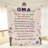 Blanket for Oma Gifts, “Danke, dass Du immer für mich da bist”, From Grandchild, Birthday, Christmas, Everyday Encouragement, Inspirational