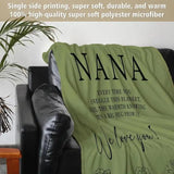 Gifts for Nana Blanket - Every Time You Snuggle This Blanket, Feel The Warmth Knowing It's A Big Hug From Us. We Love You! - From Family, Birthday Christmas Holiday, Inspirational