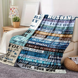 Gifts for Husband Blanket - Special You Are to Me - From Wife, Birthday, Christmas, Everyday Encouragement, Inspirational Motivational