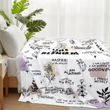 Gifts for Son Blanket, “Daily Reminders”, From Mom Dad, Birthday, Graduation, Christmas, Everyday Encouragement, Inspirational Motivational