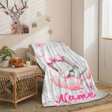 Blanket for Daughter Gifts - Name - From Parents, Birthday, Christmas, Everyday Encouragement, Inspirational, Cute Elephant Design