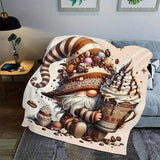 Blanket for Coffee Lovers Gifts - Warm Up with a Cup of Joy - From Family, Birthday, Christmas, Everyday Encouragement, Cozy Theme Blanket