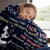 Blanket for Daughter Gifts, “I Love You More Than You’ll Ever Know I Believe In You”, From Mom, Birthday Christmas Graduation, Inspirational
