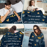 Blanket for Son Gifts, “There are people in this world who make things better... Thank you for being one of them”, From Mom Dad, Birthday Christmas Graduation, Inspirational Motivational