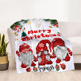 Blanket for Son Gifts, “Merry Christmas Gnomies”, From Parents Mom Dad, Christmas Birthday Holiday, Inspirational