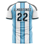 Argentina National Team L.MARTINEZ No.22 Home Jersey