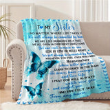 Gifts for Sister Blanket - To My Sister No Matter Where Life Takes Us We Will Always Be Connected by Heart - From Sibling, Birthday, Christmas, Everyday Encouragement, Inspirational