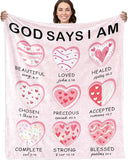 Gifts for Daughter Blanket, “You Are Always Loved, Never Alone, Capable, Strong”, From Mom Dad, Birthday Christmas Graduation, Inspirational