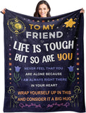 Blanket for Friend Gifts, “Life Is Tough But So Are You”, From Bestie, Birthday, Christmas, Everyday Encouragement, Inspirational