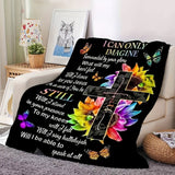 Blanket for Christian Gifts - I Can Only Imagine Surrounded by Your Glory What Will My Heart Feel - From Parents, Birthday Christmas Everyday Encouragement, Inspirational Motivational Blanket